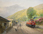Jiaoliping Station in Spring 小站的春天_painted by Lai Ying-Tse